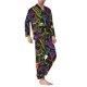 thumbnail image 2 of Balery Neon Bar Drinks Pijama para Hombre de Dos Piezas con Manga Larga, Conjunto de Dormir y Descanso Suave con Bolsillos-Medium, 2 of 7