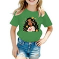 thumbnail image 1 of FYDUU T-Shirts à Manches Courtes pour Filles, Hauts d'Été pour Enfants, Imprimé Mignon, Col Rond, T-Shirt Basique, T-Shirt Graphique à la Mode, T-Shirt Décontracté, Hauts Tendance, Mode Polyvalente, 1 of 4