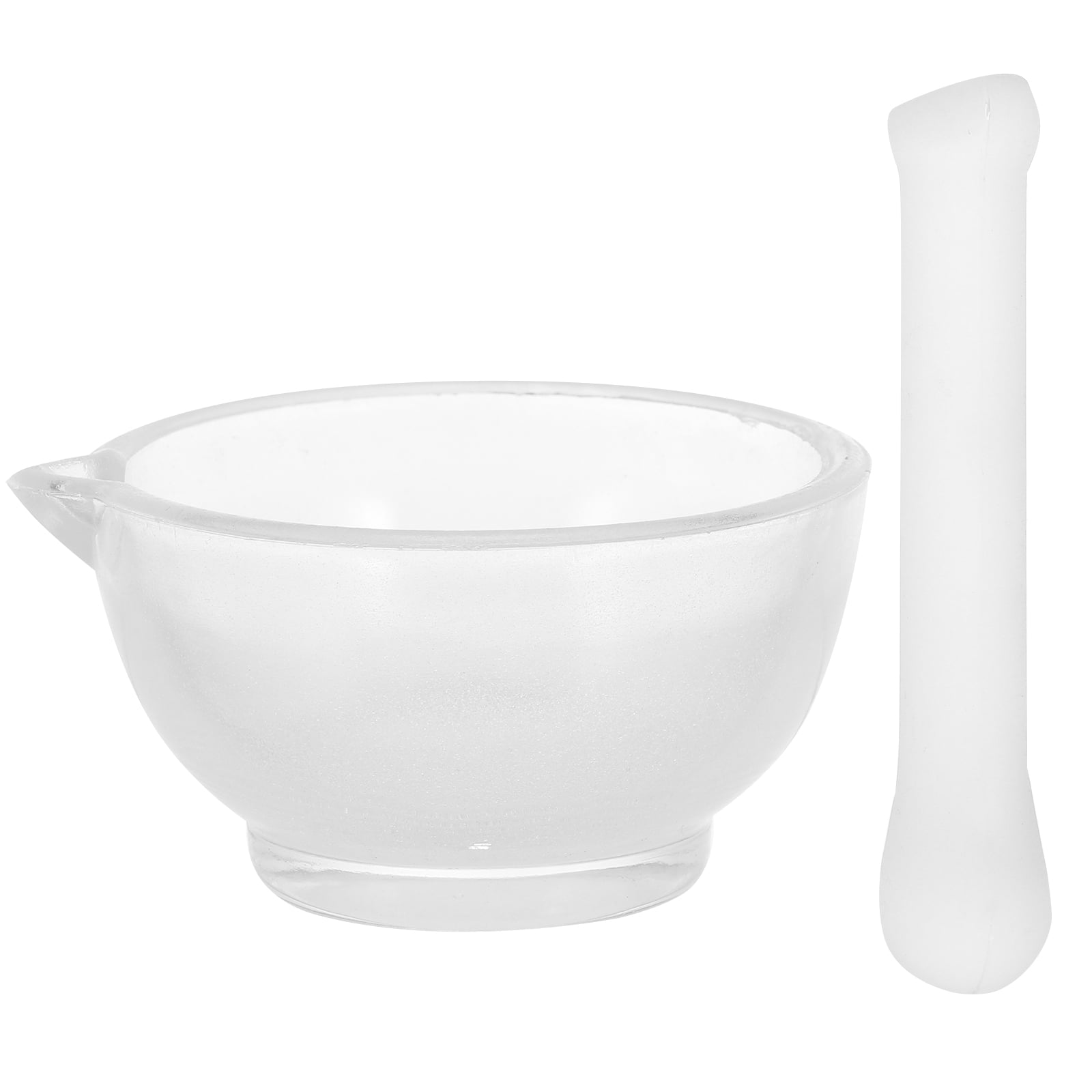 OUNONA 1 Set Solid Glass Pestle and Mortars Bowl Set Portable Grinding