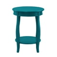 thumbnail image 2 of Linon Wren 18.5" Round Accent End Table with Shelf in Teal Blue Painted Wood, 2 of 6