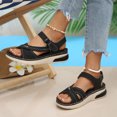 thumbnail image 3 of Rokment Comfortable Ortho Walking Sandals for Women Plantar Fasciitis Beach Summer Casual Leather Buckles Open Toe Memory Foam Non Slip Nursing Work Shoes Black Size 6, 3 of 7
