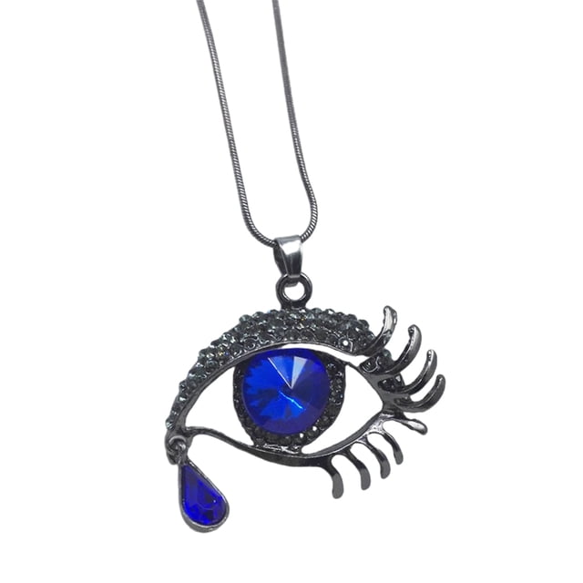 Collar con colgante de ojo malvado Minnieouse de aleación azul