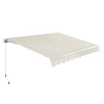 thumbnail image 3 of 9.7' × 8.2' Retractable Awning Patio Outdoor Sunshade Shelter UV Protection Waterproof, Beige, 3 of 6