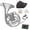 sliver, variant on Double French Horn F/Bb 4 Keys Nickel plated&Gold Craft Lacquer Brass French Horn With French Horn Case, Mouthpiece, Gloves, Cleaning Cloth and Brush (Gold)