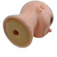 thumbnail image 5 of Professional 21'' Silic Practice Training Bald Head Cosmetology Doll Head for Extension Grafting Makeup, 5 of 9