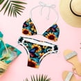 thumbnail image 6 of Starry Sky Sunflower Butterfly Swimsuit Bikini Set, Detachable Sponge, Adjustable Strap, Two-Pack - Ideal for Beach, Pool, Vacay, 6 of 6