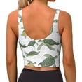 thumbnail image 3 of Fotbe Cute Turtle Pattern Womens' Sports Bra Longline Wirefree Padded with Medium Support Sports Moisture-Wicking Workou Vest,Tank Top-Large, 3 of 9
