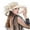 Beige, variant on Womens Summer Dress Hat Wide Leaf Flower Bridal Shower Hat Sun Hats Beach Hat Animal Visor