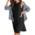 thumbnail image 2 of Sleeveless Solid Color Women Ribbed Mini Knit Tank Dress, 2 of 6