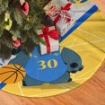 thumbnail image 2 of Falda para árbol de Navidad con puntadas, suave y divertida, decoración navideña de granja con cuello para árbol de Navidad de 36", 2 of 4