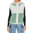 thumbnail image 4 of Fall Winter Sleeveless Women’s Fleece Vest Button Down Casual Hooded Vest Coat, 4 of 6