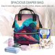 thumbnail image 5 of Easygdp Colorful Surreal Landscape para Bolsa de Bebé de Gran Capacidad con Múltiples Bolsillos, Bolsa de Pañales para Padres, Bolsa de Viaje Organizada y Elegante, 5 of 6