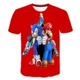 thumbnail image 3 of Nueva camiseta amarilla de Sonic, ropa para niños, juego de dibujos animados para niños, ropa para niños de Super Sonic, camiseta para hombres y mujeres, ropa de verano para niñas, 3 of 5
