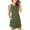 Green, variant on IROINNID Round Neckline Dress For Women Sleeveless Pockets Ladies Slim Mini Dress Short Solid Color Empire Dress