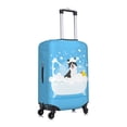 thumbnail image 3 of Kdxio Collie in Bathtub Pattern Luggage Cover for Travel,Elastic and Durable,Fits 18-32 Inch,Anti-Scratch Suitcase Protector, 3 of 9