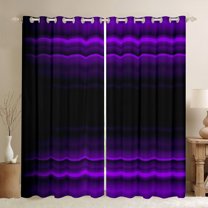jejeloiu Vintage Geometric Striped Curtains Pack of 2 (42x84 Each),Modern Abstract Art Curtains Blackout,Black Purple Bedroom Curtains For Men Women,Luxury Bedroom Decor