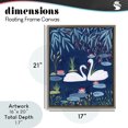 thumbnail image 4 of Stupell Industries Rustic Lodge Swan Pair on Blue Pond Brown Floating Frame Canvas Art, 17 x 21, by Nabeela Rumi, 4 of 8