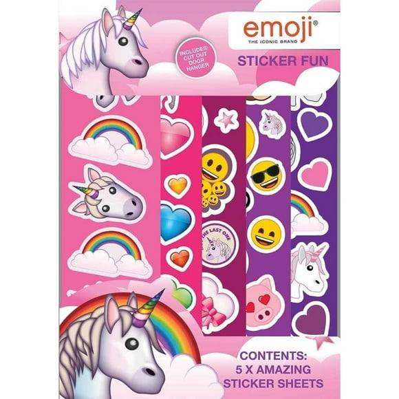Emoji Unicorn Stickers Set