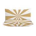 thumbnail image 3 of 3 Pcs Soft Bedding Set, Includes 1 Duvet Cover with Zipper And 2 Pillow Shams,Aesthetic Beige And White Sunburst King(102"×90"), 3 of 8