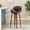 Black, variant on 30" Swivel Bar Stool Mid-Century Modern - Walnut Frame, Cognac Fabric, Chrome Footrest (Black)