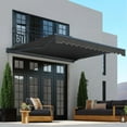 thumbnail image 2 of Semi-Cassette Motorized LED Luxury Patio Awning - 12 x 10 Ft - Onyx Black - Moroccan Collection, 2 of 7