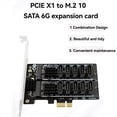 thumbnail image 2 of M.2 to PCIE Adapter Card PCIe X1/X4/X8/X16 Dual-Disk Array Card M2 Extended Card Support M.2 SSD 2230/42/60/80, 2 of 6