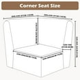 thumbnail image 3 of CJC 3-Piece Velvet Recliner Sofa Covers for 5 Seat, Stretch Corner Sofa Covers, L-Shaped Sectional Couch Slipcovers, 12 Colors, 3 of 7