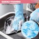 thumbnail image 2 of Guantes de silicona para lavar platos, guantes de goma reutilizables para lavar platos para el hogar, baño, baño de mascotas, coches, frutas y más (azul) JAMW Sencillez, 2 of 5