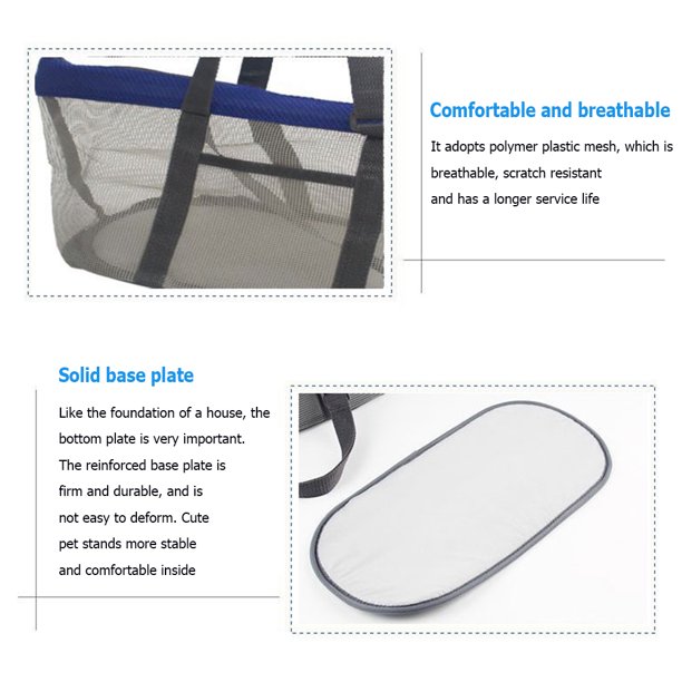Bolsa de transporte de hombro de malla para mascotas, gatos, perros, bolso de mano (azul) Tmvgtek Para estrenar