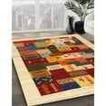 thumbnail image 2 of Ahgly Company Indoor Round Contemporary Fire Brick Red Abstract Area Rugs, 3' Round, 2 of 6