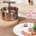 thumbnail image 5 of Small 6-Hole Low Profile Stainless Steel Meatball Maker, Hand Press Meatball Maker Tool, Portable Meat Ball Maker Tool, Mini Manual Meatball Mold for Home Kitchen Small Batch Cooking, 5 of 7