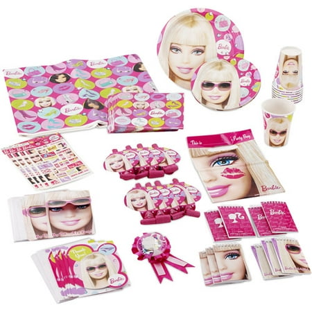  Barbie  Birthday  Party  Supplies  Pack for 8 Walmart  com