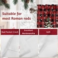 thumbnail image 7 of Christmas Snowman Valance Curtain for Windows Xmas Tree Deer Winter Snow Red Black Plaid Curtain Valances Short Window Treatments Panels for Kitchen Bathroom Laundry Room Basement 60 x 18 Inch, 7 of 7
