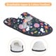 thumbnail image 3 of Balery Floral Rabbit Pantuflas de Casa de Felpa Silenciosas con Diseño Estampado, Zapatillas Cómodas Antideslizantes de Algodón para Interior-Medium, 3 of 8