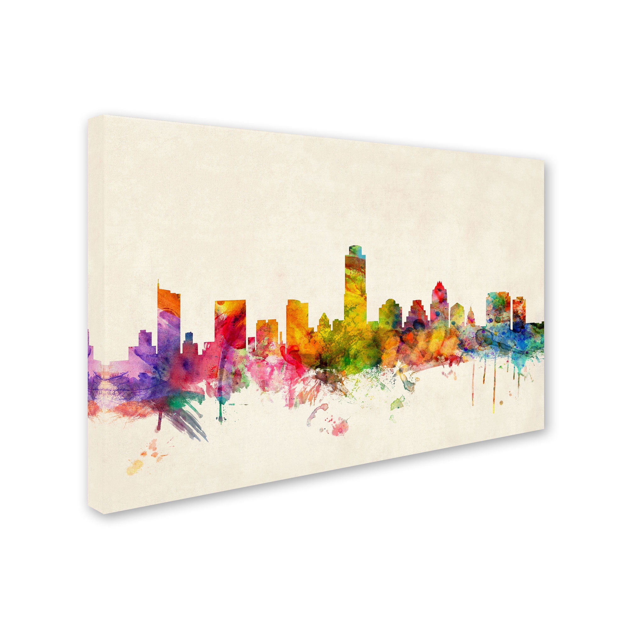 Trademark Fine Art "Austin, Texas" Canvas Art by Michael Tompsett