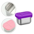 thumbnail image 3 of YIKA Tupperware Container 304 Stainless Steel Crispers Bento For Dipping Dishs Kitchen Storage Purple, 3 of 5