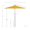 thumbnail image 5 of California Umbrella  7.5' Rd. Aluminum Frame, Fiberglass Rib Market Umbrella, Push Open,Anodized Silver Finish, Pacifica Fabric Yellow, 5 of 5