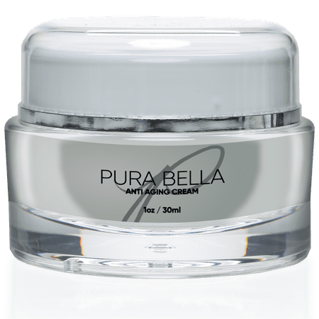 Pura Bella Anti Aging Cream - Boosts Collagen & Elastin Production, Eliminates Wrinkles & Fine Lines, Diminishes Crow's Feet & Dark Spots, Improves Skin Hydration & Suppleness - (Best Collagen And Elastin Cream)