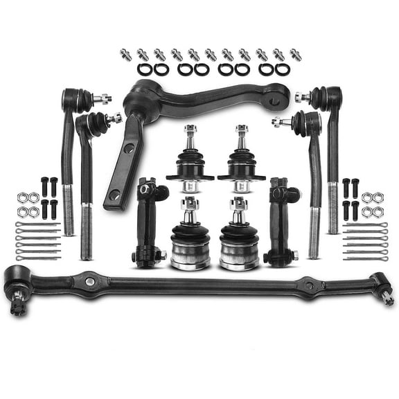 A-Premium 12Pcs Suspension Kit Inner Outer Tie Rod End Ball Joint Center Link Idler Arm Tie Rod End Adjusting Sleeve Compatible with Chevrolet Impala Caprice Buick LeSabre Riviera Electra Pontiac