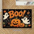 thumbnail image 2 of Halloween Boo Ghost Pumpkin Cat Soft Small Velvet Area Rugs Non Slip Indoor Floor Carpet for Living Room Bedroom Decor, 2 of 5