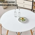 thumbnail image 5 of Small Round Dining Table Set for 4, 31.5" Kitchen Table & 4 Clear Acrylic Chairs for Restaurant Bedroom Living Room, Space Saving White Table Chair Set of 4, 5 of 7