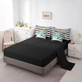 thumbnail image 3 of Homewish Romantic Perfume High Heels 7-Piece Twin Bedding,Chic Paris Fashion Bedding Comforter Set,Teal,Black Reversible, 3 of 8
