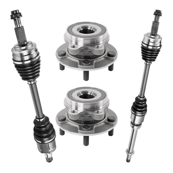 AutoShack Front CV Axle Shaft Left & Right   Wheel Hub Bearing Assemblies with ABS Replacement for 2013-2018 Toyota RAV4 4-PC Kit