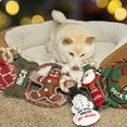thumbnail image 3 of Pavilion - Naughty Or Nice - 11" Dog Bone Puppy Dog Toy With Rope Handle K-9 Furry Companion Christmas Holiday Gift Present, 3 of 7