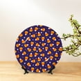 thumbnail image 6 of Cauagu Candy Corn (2) Print Bone China Decorative Plate, Wall Mount Plate Holiday Decor Decorative Ceramic Plates with Stand Elegant Household Plates Decorative-6in, 6 of 6