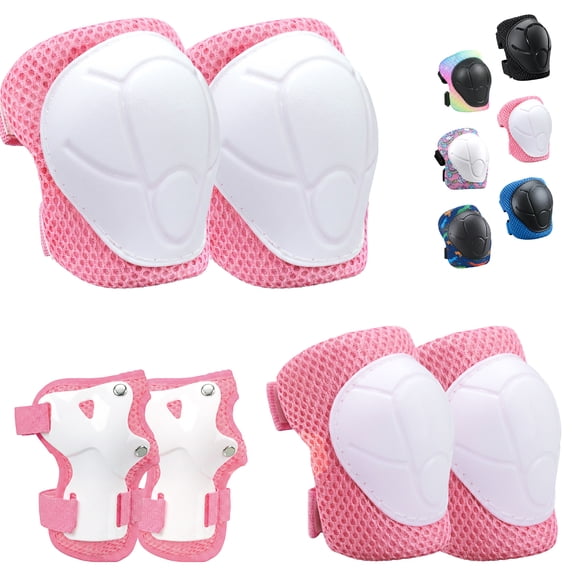 Vornel 6 Pack Protective Gear Set, Adjustable Knee Elbow Wrist Pads for Kids Youth Adult