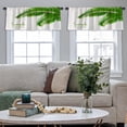 thumbnail image 4 of LALILO Kitchen Curtain Valance Green Jungle Natural With Rod Pocket Window Curtain 52"x 18" Set of 2, 4 of 5