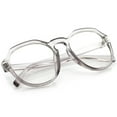 thumbnail image 4 of Modern Keyhole Nose Bridge Clear Lens Round Eyeglasses 55mm (Smoke / Clear), 4 of 4