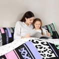 thumbnail image 5 of Castle Fairy Animal Print Bedding Comforter Set 2pcs for Kids Children Teens,Wildlife Leopard Zebra Twin Comforter Sets Microfiber,Abstract Geometric Rectangle Stripes Breathable Bedding Set, 5 of 8