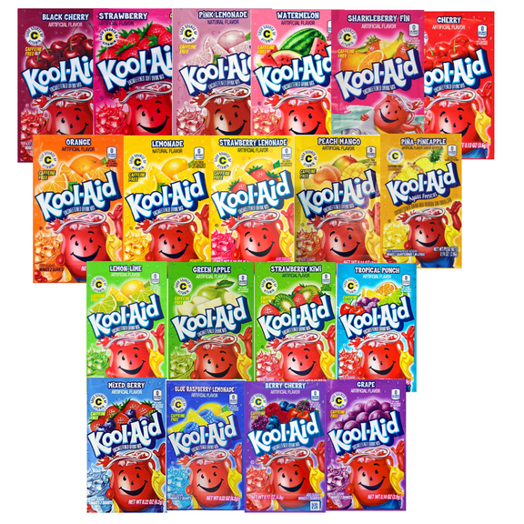 Kool-Aid Supreme Variety Pack, 20 Unsweetened Drink Mix Packets.